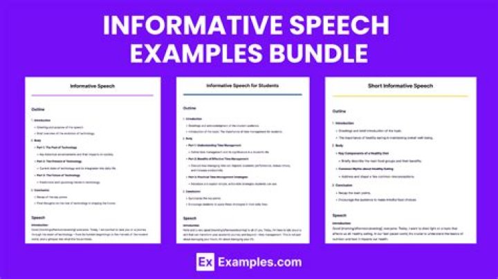 Can an informative speech be about a person