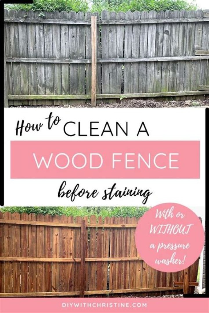 How do you clean a wood fence without a pressure washer