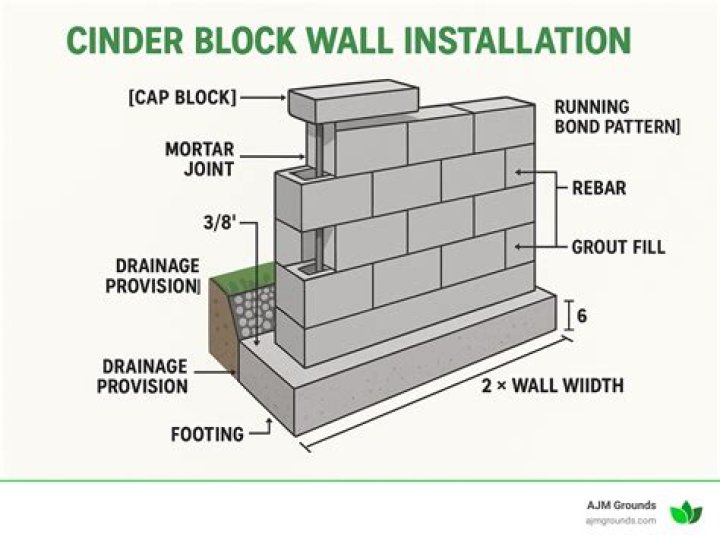 How do you Mortar a cinder block wall