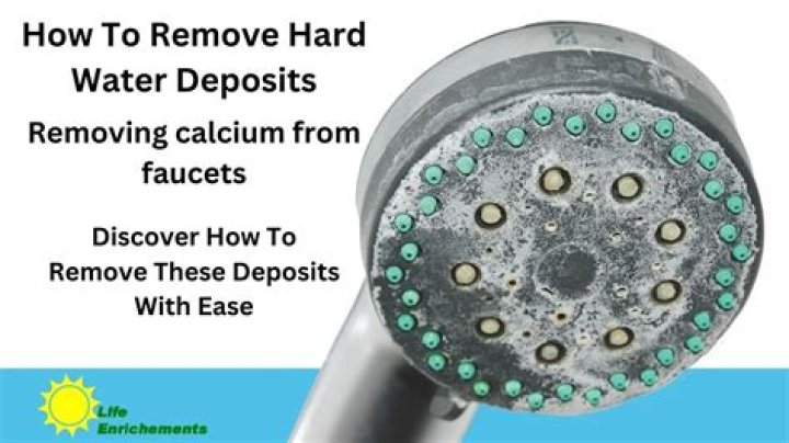 How do you remove calcium deposits from shower drain