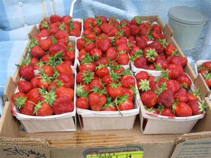 How many acres of strawberries are in California