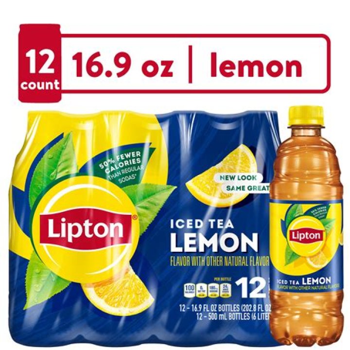 How many calories are in Lipton lemon iced tea