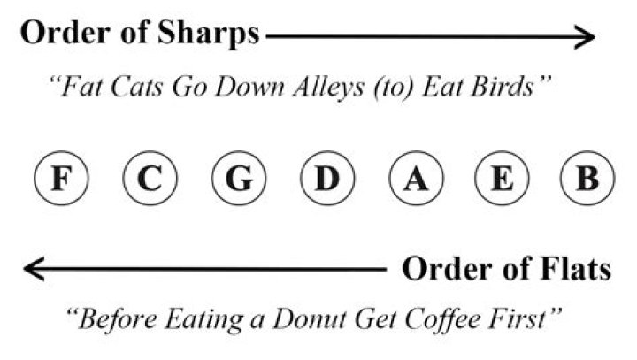 How many flats are there in each scale