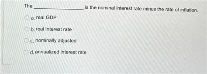 Is the nominal interest rate minus the rate of inflation