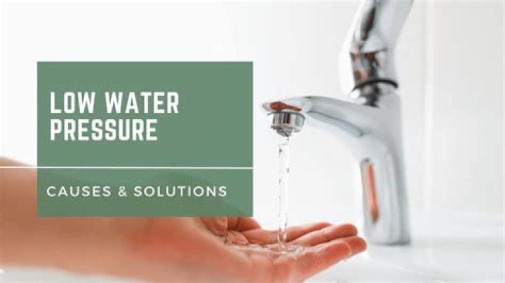 Low water pressure in house