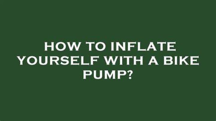 Question: Can You Use A Bike Pump To Inflate An Exercise Ball