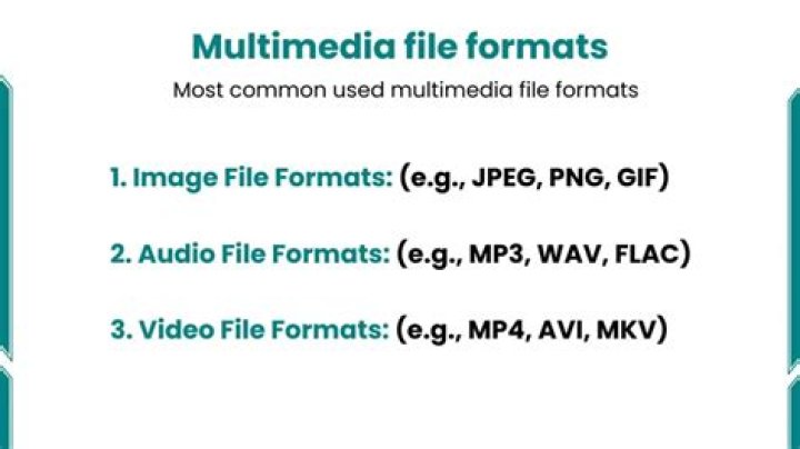 What are different multimedia file formats