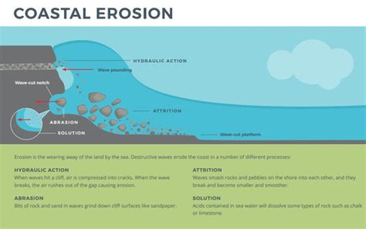What are the 4 processes of coastal erosion