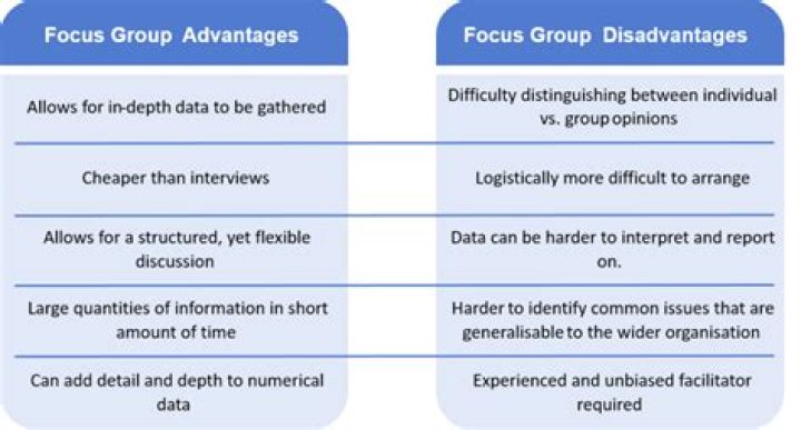 What are the advantages and disadvantages of focus group discussion