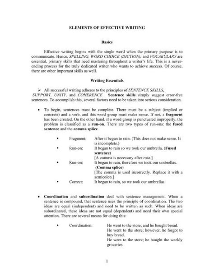 What are the basics of effective writing