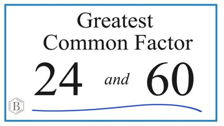 What are the common factors of 60 and 24
