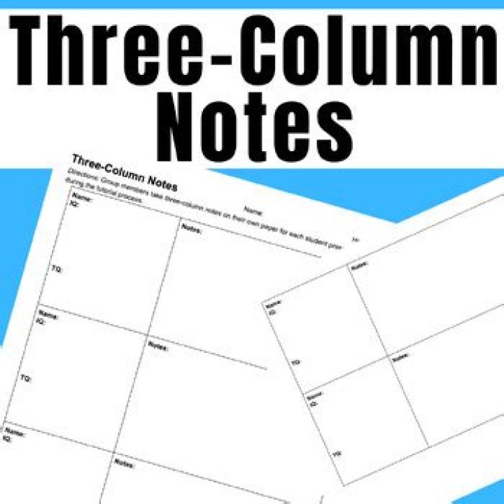 What are two and three column notes