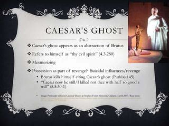 What does Caesars ghost symbolize