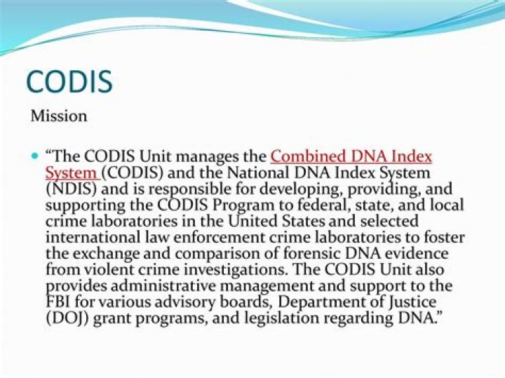 What does codis stand for