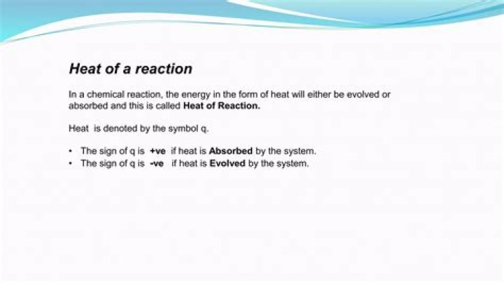 What does it mean when heat is evolved