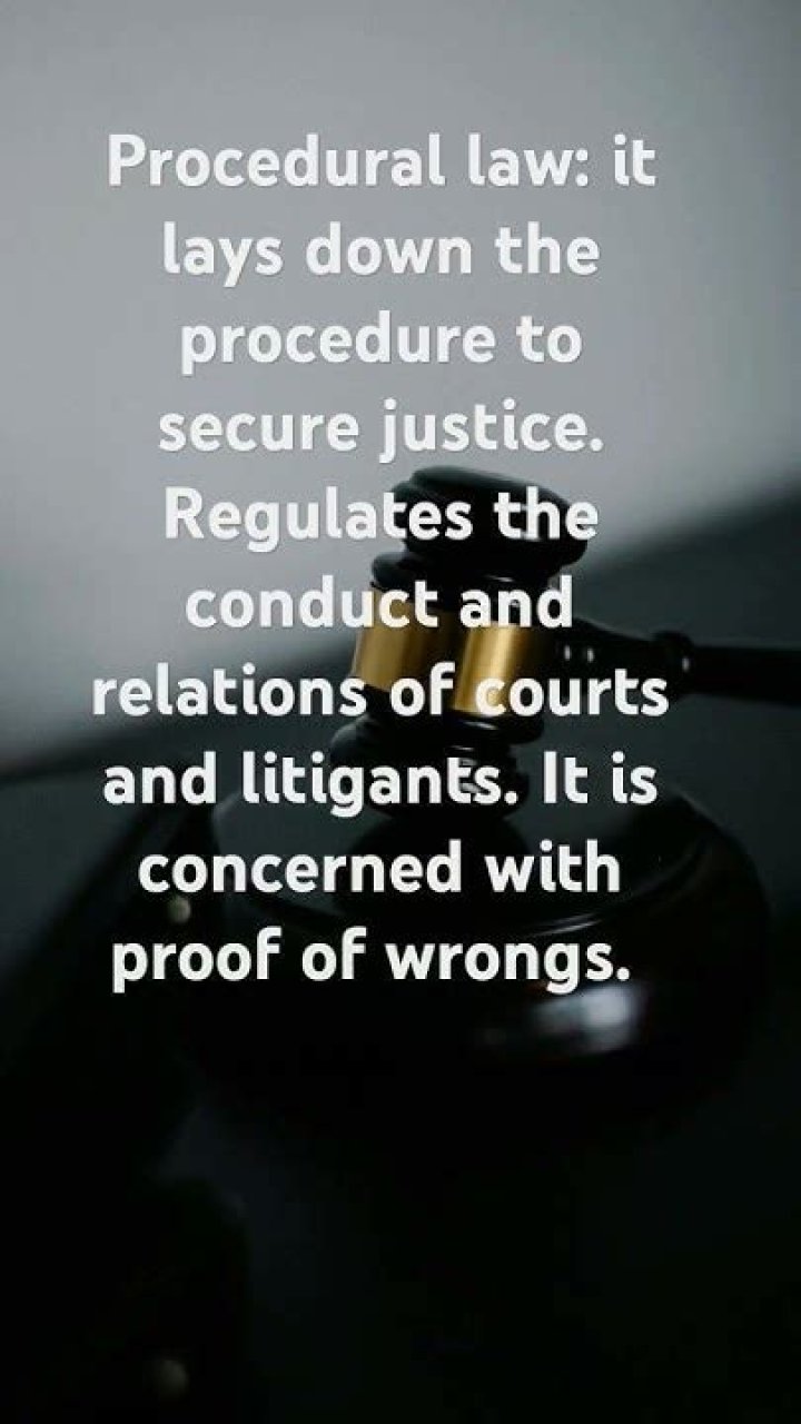What does procedural law mean