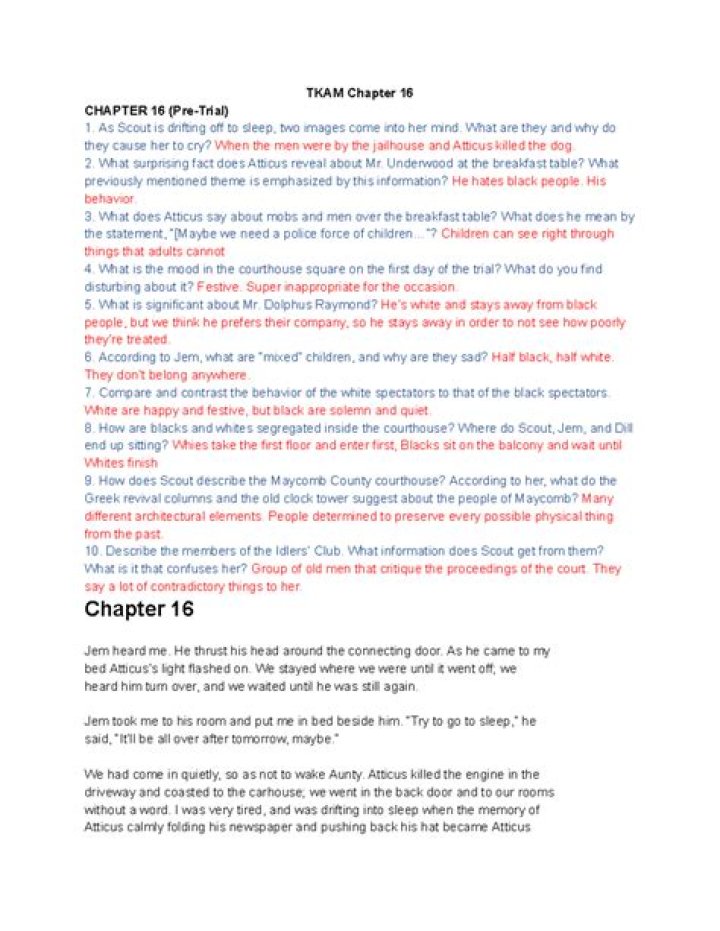 What happens in chapter 28 of TKAM