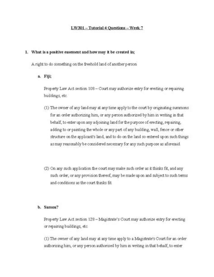 What is a positive easement