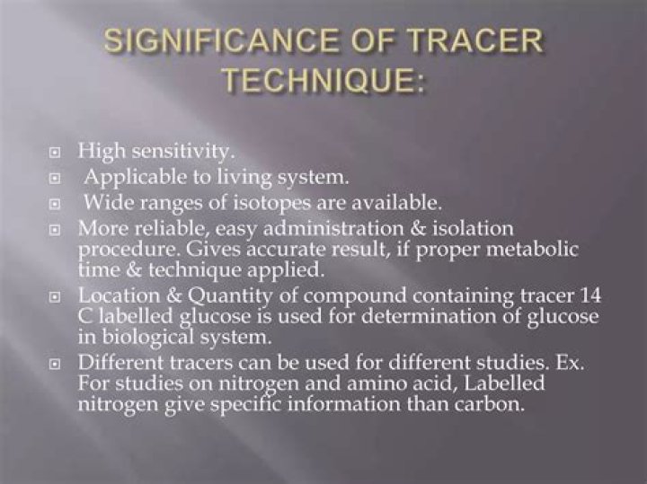 What is the general principle of tracer technique