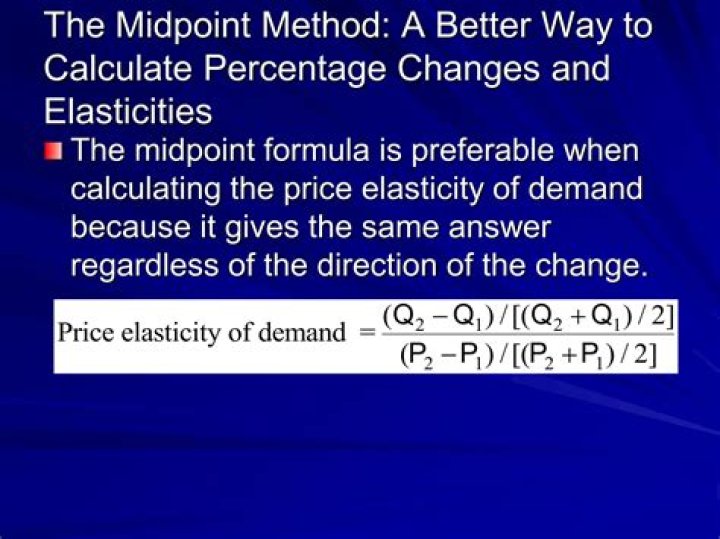 What is the main advantage of using the midpoint method for calculating elasticity
