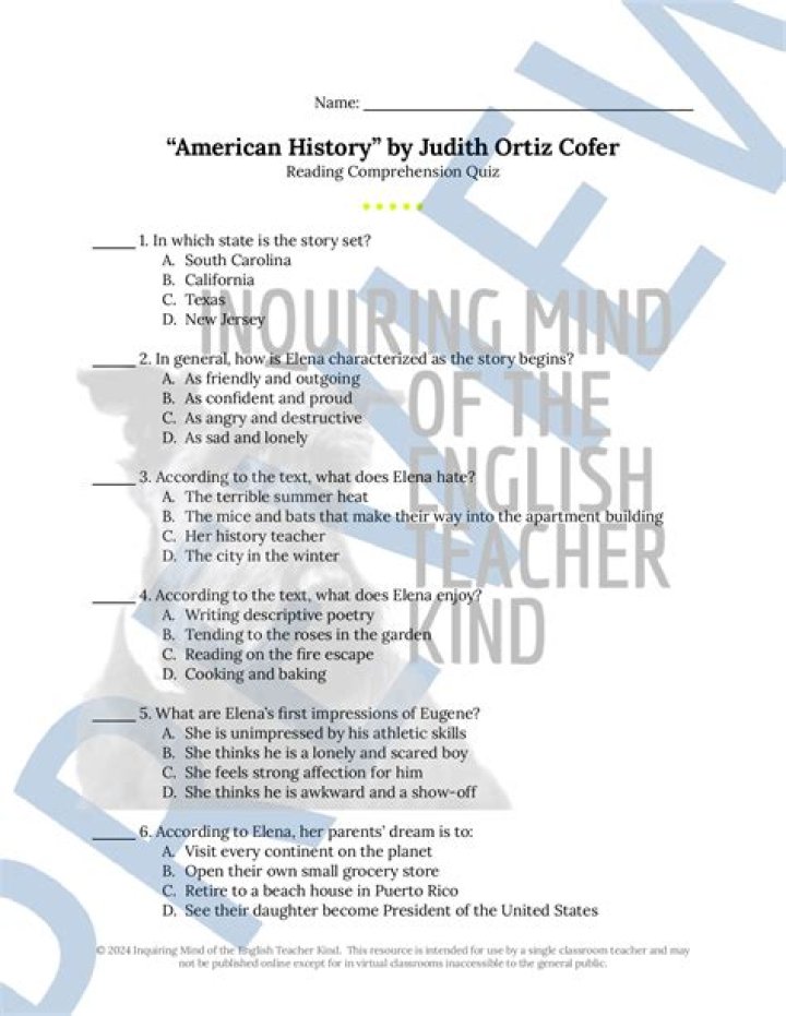 What is the main conflict in the short story American history