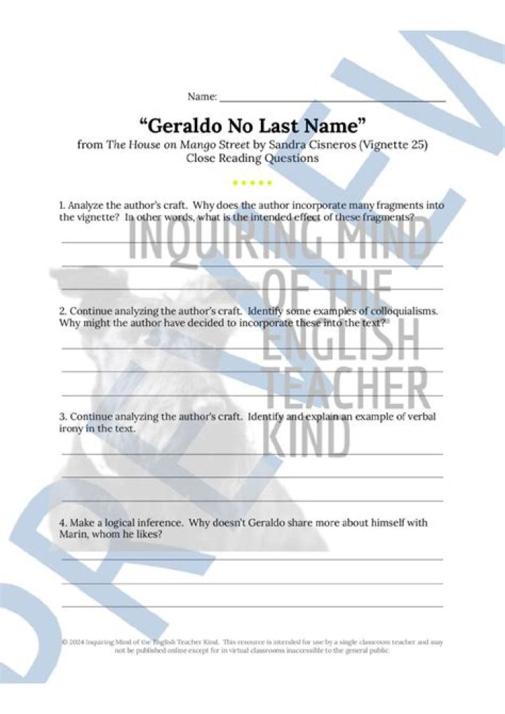 What is the theme of Geraldo no last name