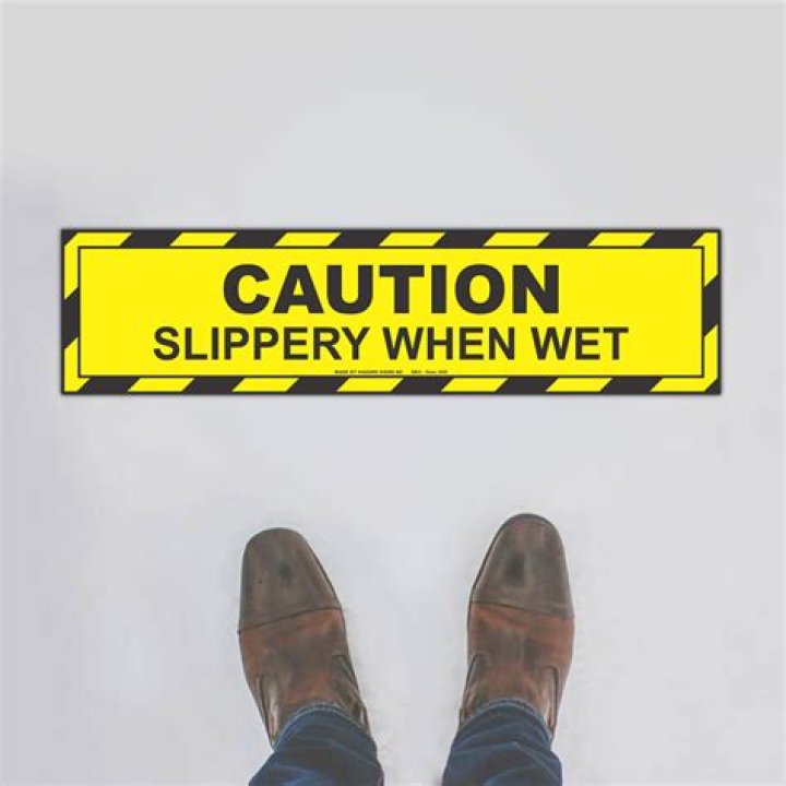 What kind of sign is slippery when wet