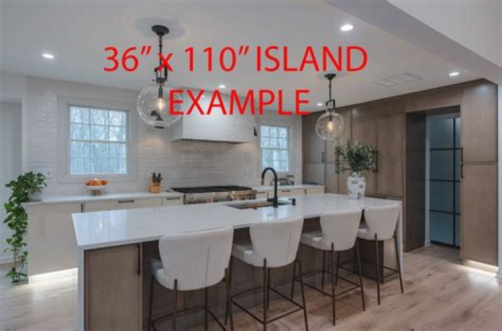 What size is a typical kitchen island