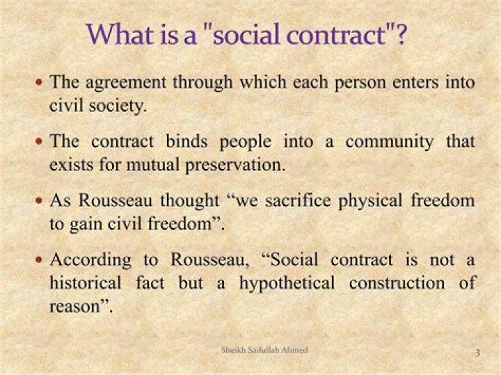 What was the social contract about