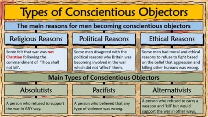 What were the different types of conscientious objectors