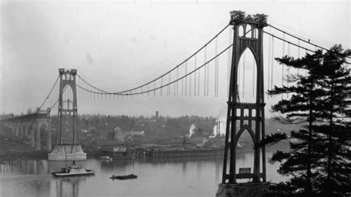 When was the first bridge built in America