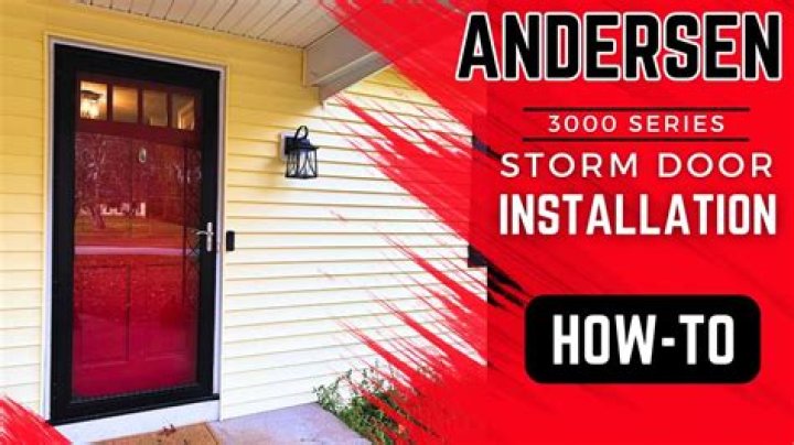 Where is the model number on an Andersen storm door