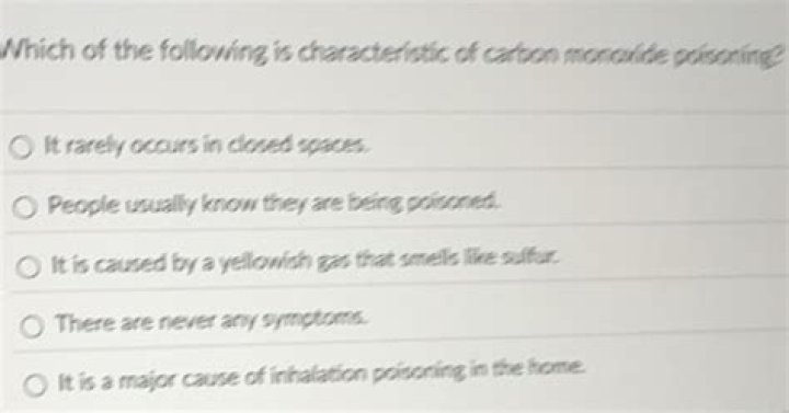 Which of the following is characteristic of carbon monoxide