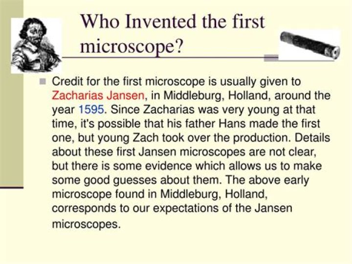 Who invented the microscope and when
