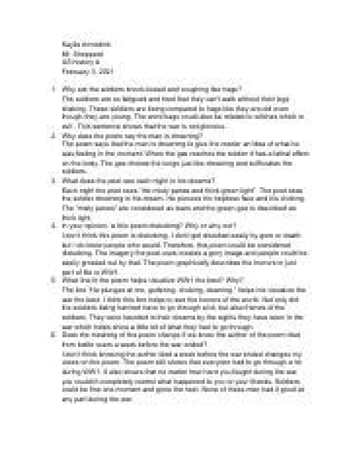 Why are the soldiers knock kneed and coughing like hags