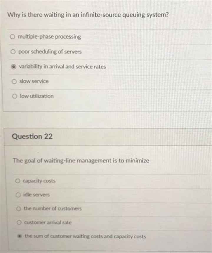 Why is there waiting in an infinite source queuing system